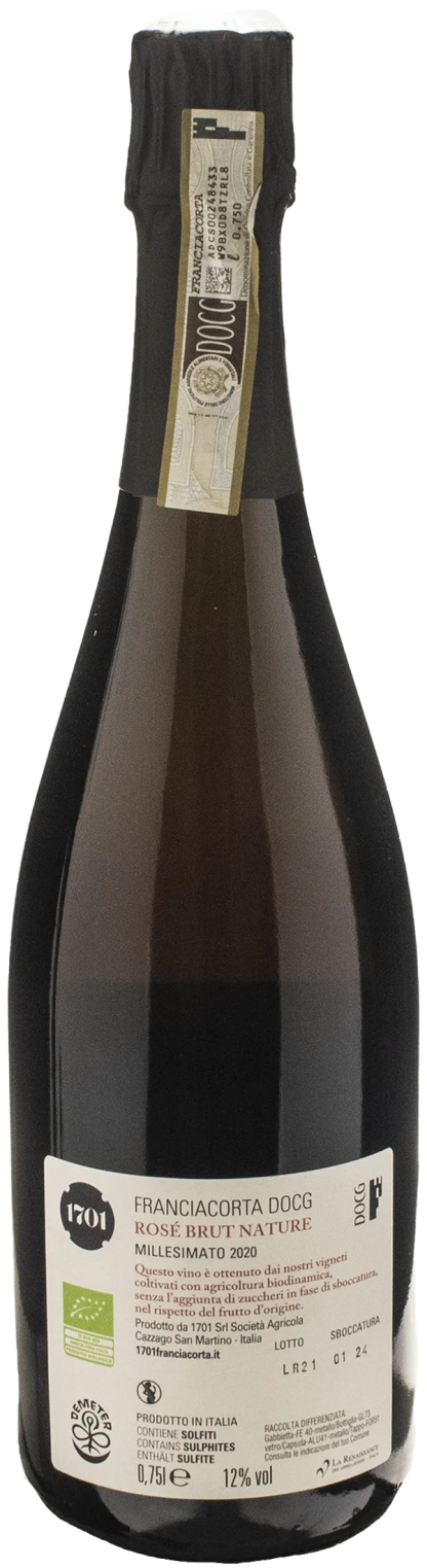 1701 Franciacorta Rosé Brut Nature Millesimato 2020 - immagine 2