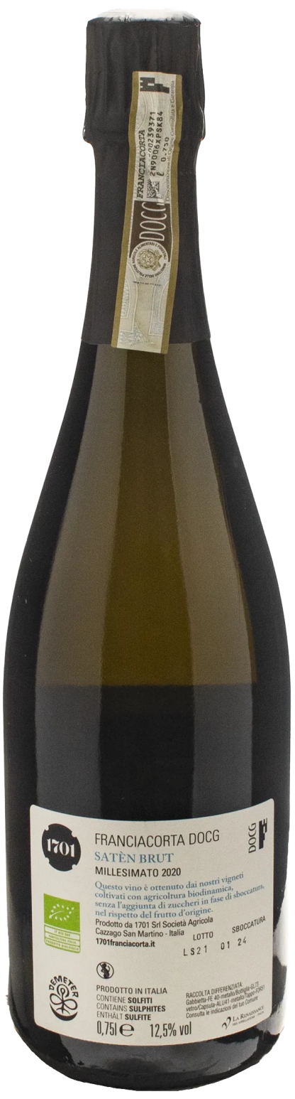 1701 Franciacorta Saten Brut Millesimato 2020 - immagine 2