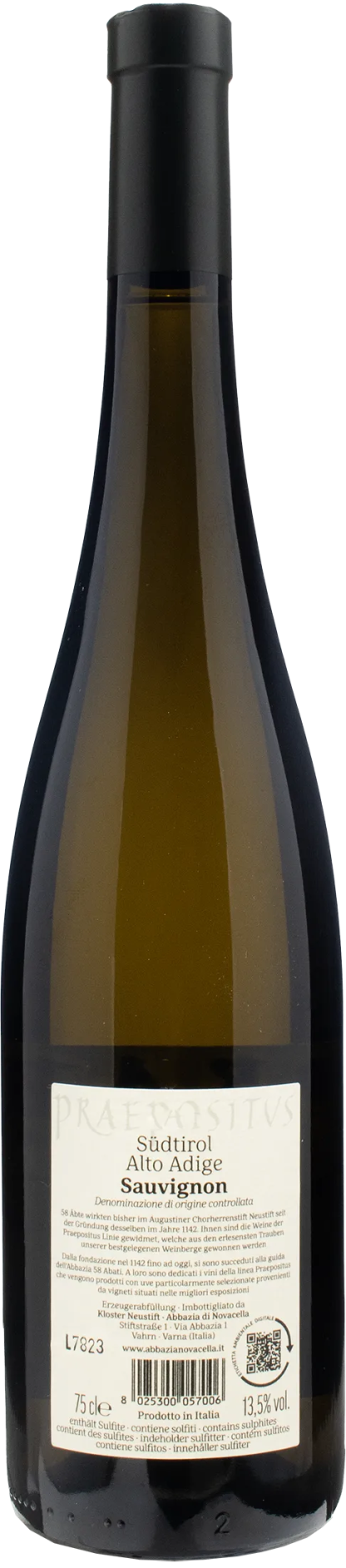 Abbazia di Novacella Praepositus Sauvignon 2022 - immagine 2