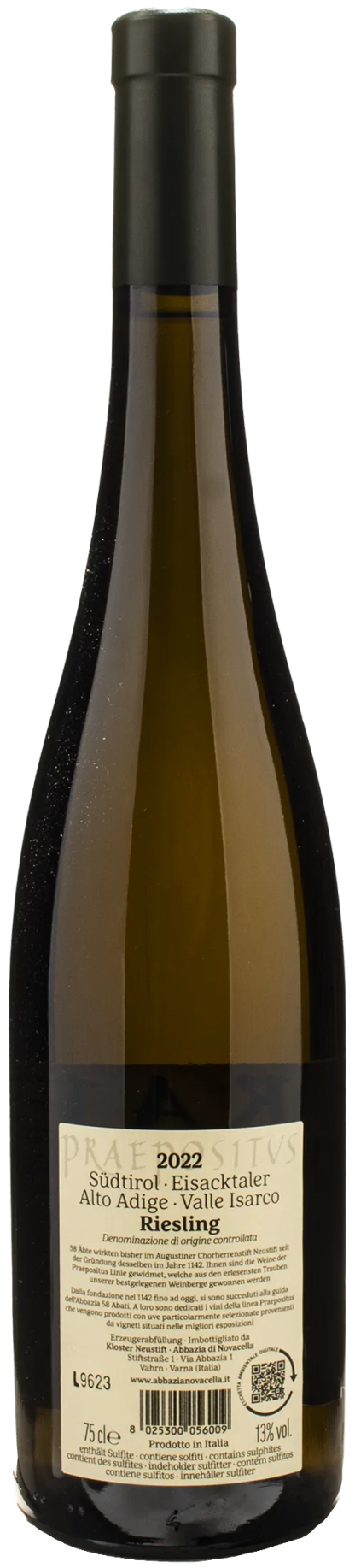 Abbazia di Novacella Praepositus Valle Isarco Riesling 2022 - immagine 2