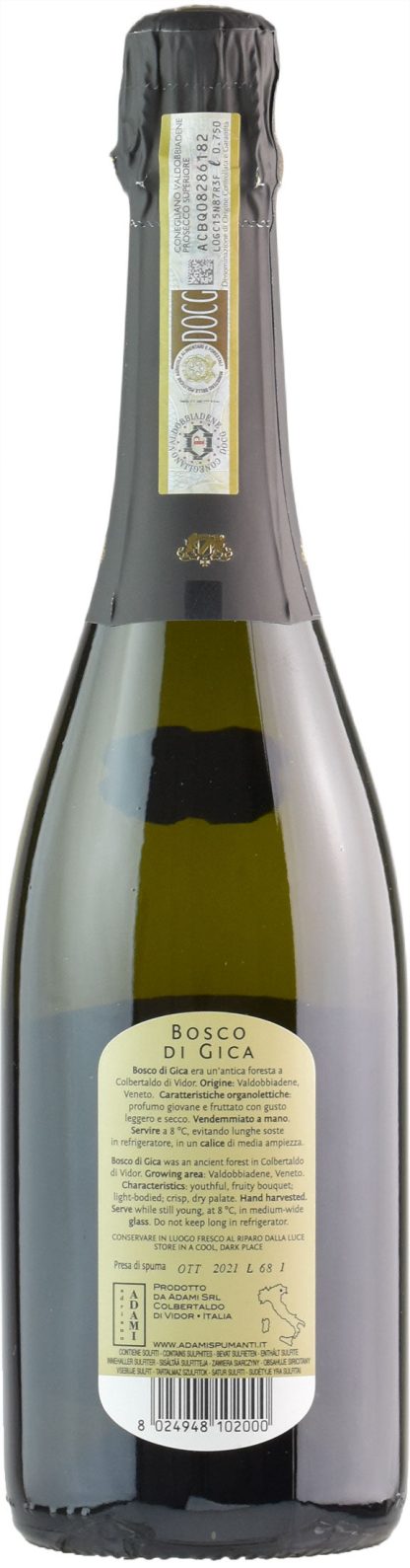 Adami Valdobbiadene Prosecco Superiore Bosco di Gica Brut - immagine 2