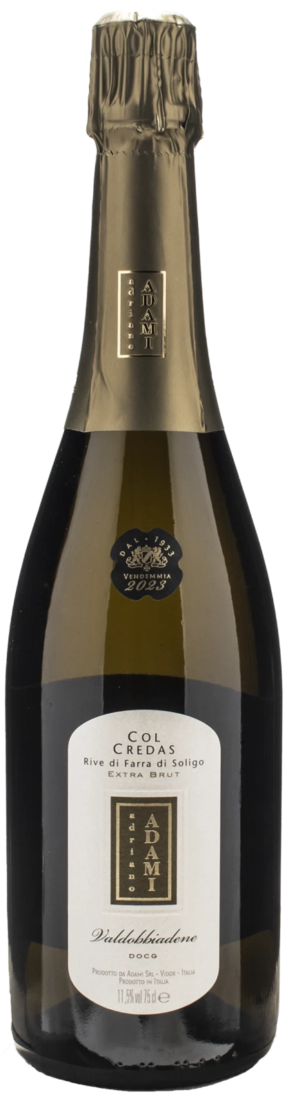 Adami Valdobbiadene Prosecco Col Credas Rive di Farra di Soligo Extra Brut 2023