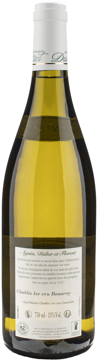 Agnes et Didier Dauvissat Chablis 1er Cru Beauroy 2022 - immagine 2