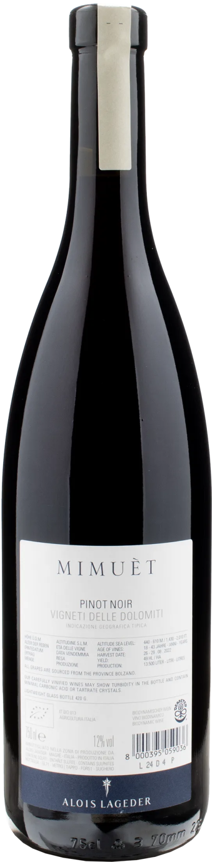 Alois Lageder Mimuèt Pinot Noir 2022 - immagine 2