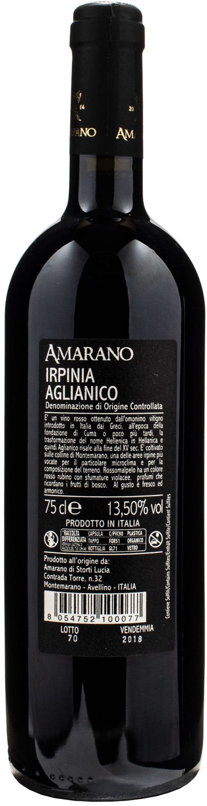 Amarano Irpinia Aglianico Rossomalpelo 2018 - immagine 2