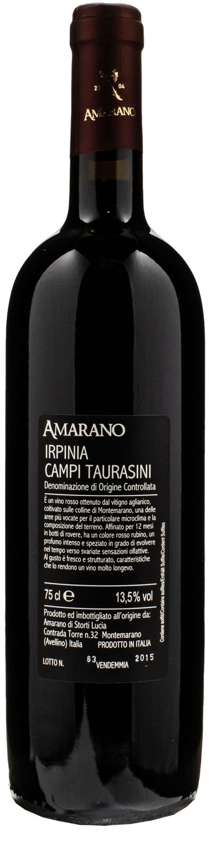 Amarano Irpinia Campi Taurasini Malambruno 2015 - immagine 2