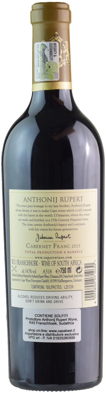 Anthonij Rupert Cabernet Franc 2015 - immagine 2