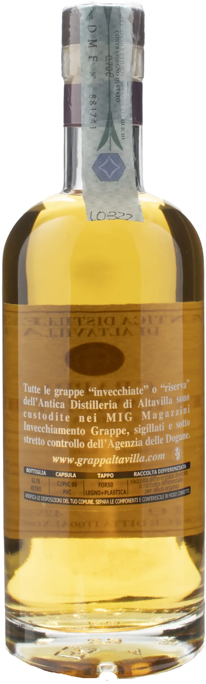 Antica Distilleria Altavilla Grappa Stravecchia Invecchiata 5 Anni - immagine 2