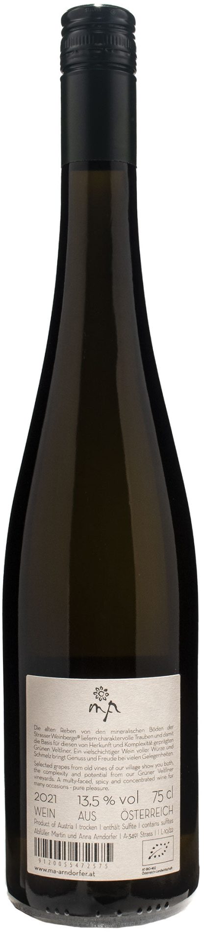 Arndorfer Gruner Veltliner Strasser Weinberge 2021 - immagine 2