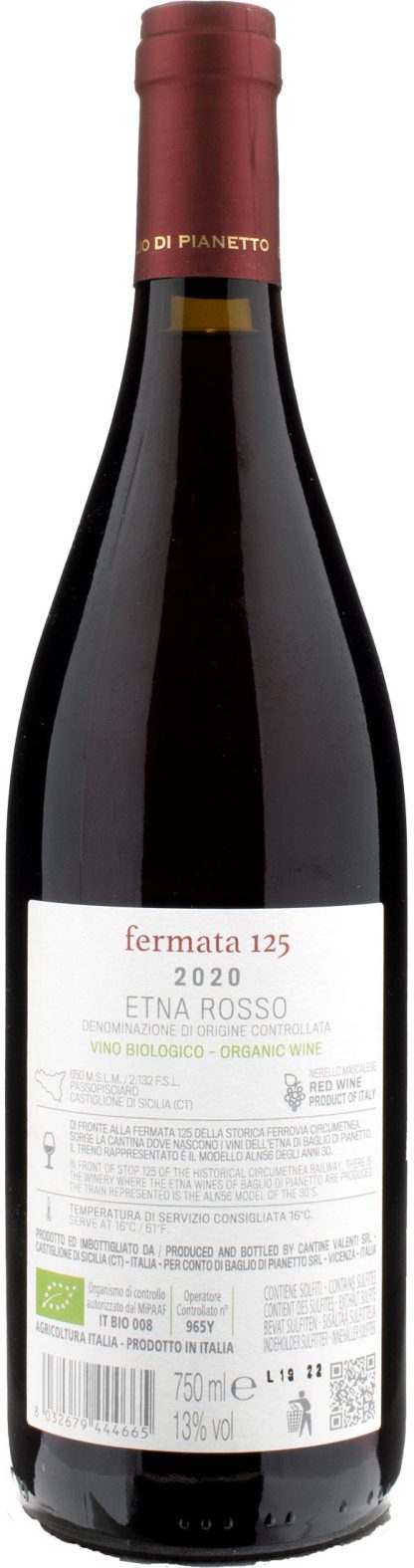 Baglio di Pianetto Fermata 125 Etna Rosso 2020 - immagine 2