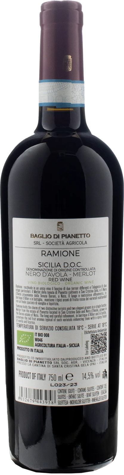 Baglio di Pianetto Nero d'Avola-Merlot Ramione 2020 - immagine 2