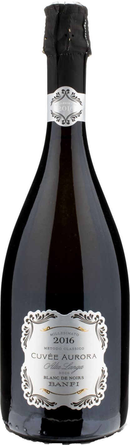 Banfi Alta Langa Cuvée Aurora Blanc de Noirs Pas Dosé Metodo Classico Millesimato 2016