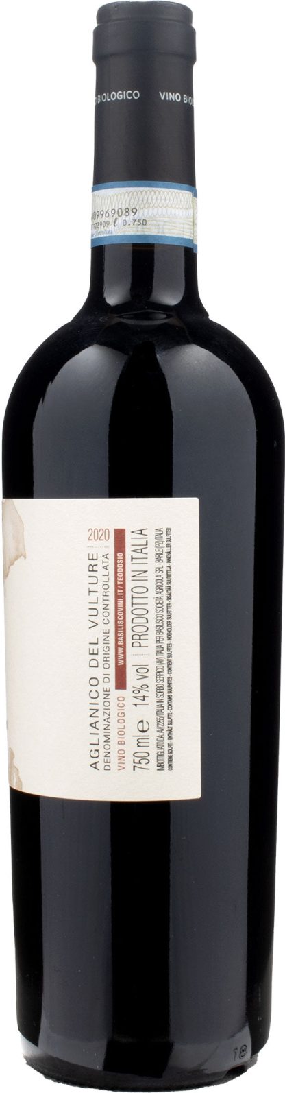 Basilisco Aglianico del Vulture Teodosio Bio 2020 - immagine 2