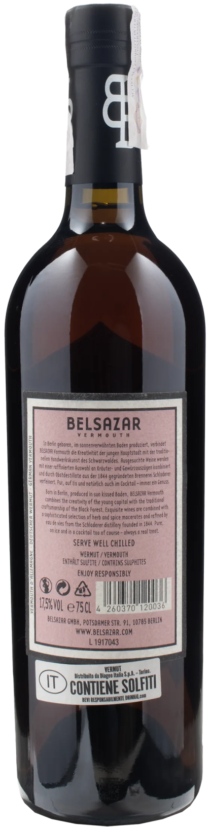 Belsazar Vermouth Rosé 0.75L - immagine 2