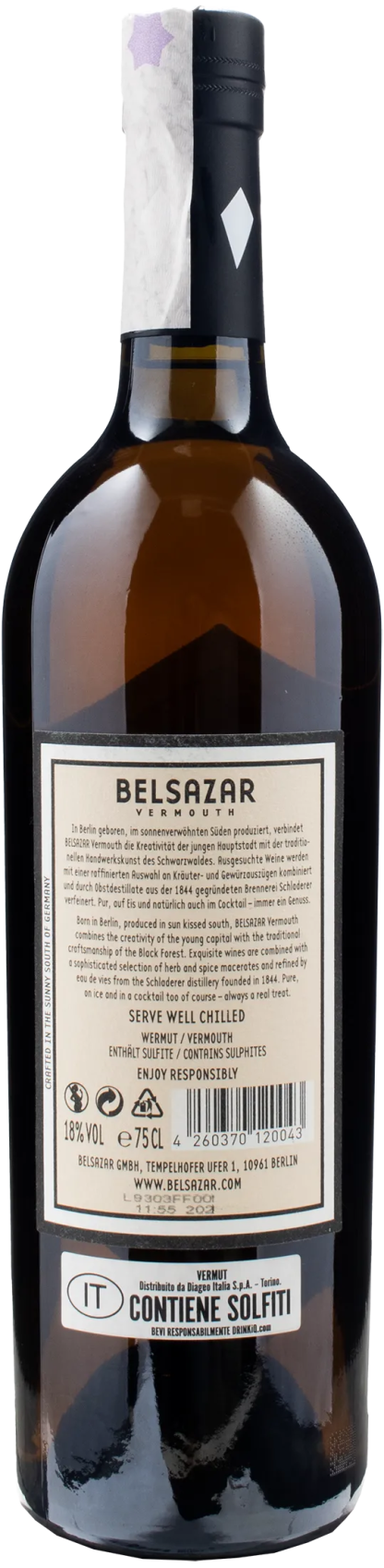 Belsazar White Vermouth 0.75L - immagine 2