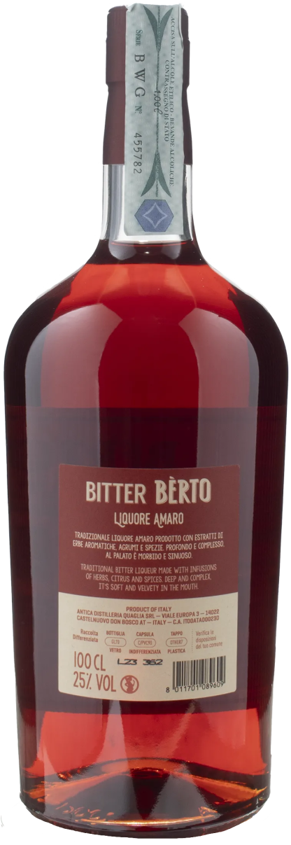 Berto Bitter Liquore Amaro 1L - immagine 2