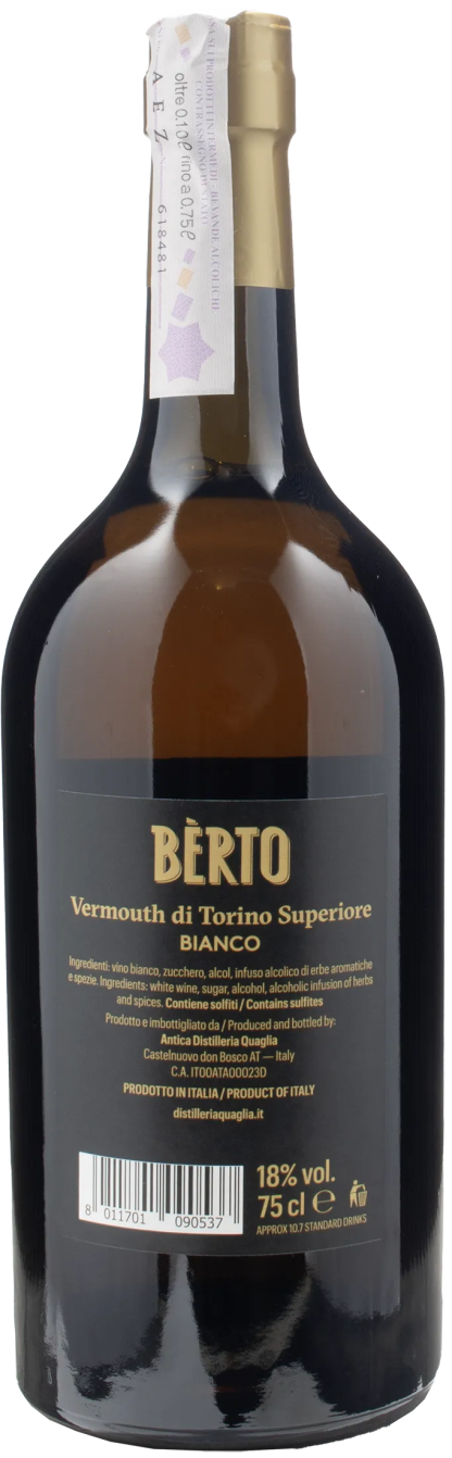 Berto Vermuth di Torino Bianco Superiore 0.75L - immagine 2