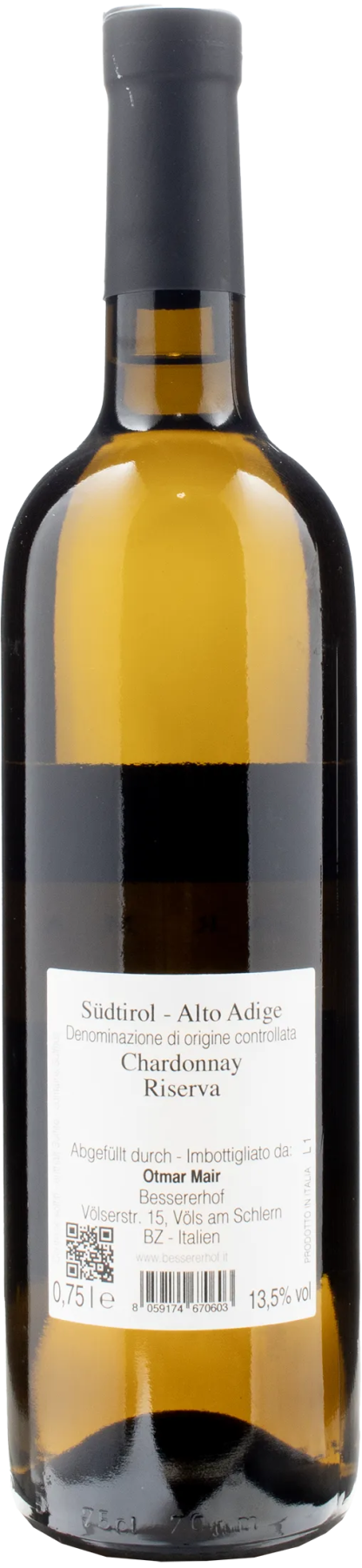 Bessererhof Otmar Mair Chardonnay Fellis Riserva 2020 - immagine 2