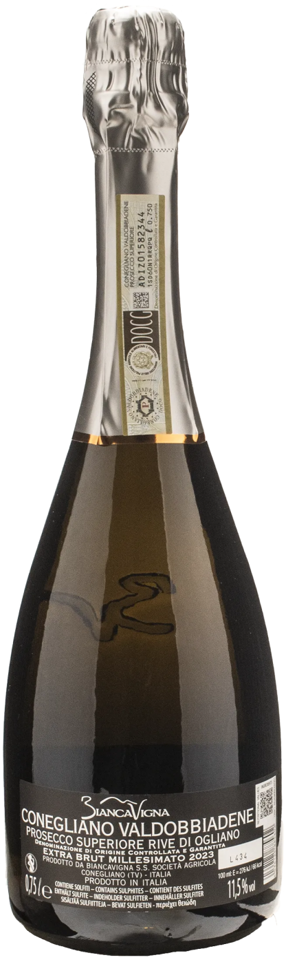 Biancavigna Conegliano Valdobbiadene Prosecco Superiore Rive di Ogliano Extra Brut Millesimato 2023 - immagine 2