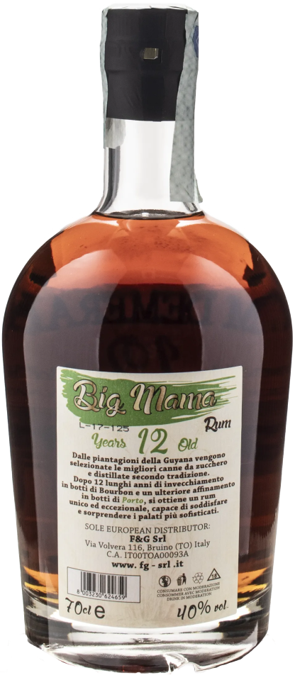 Big Mama Rum Demerara Porto Finished 12 years old - immagine 2