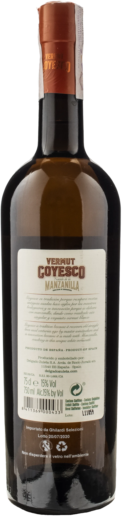 Bodega Delgado Zuleta Vermut Goyesco 0.75 L - immagine 2