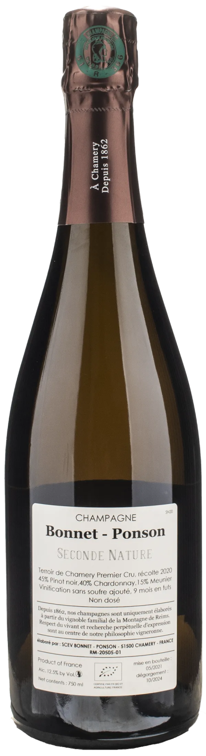 Bonnet-Ponson Champagne 1er Cru Seconde Nature Chamery 2020 - immagine 2