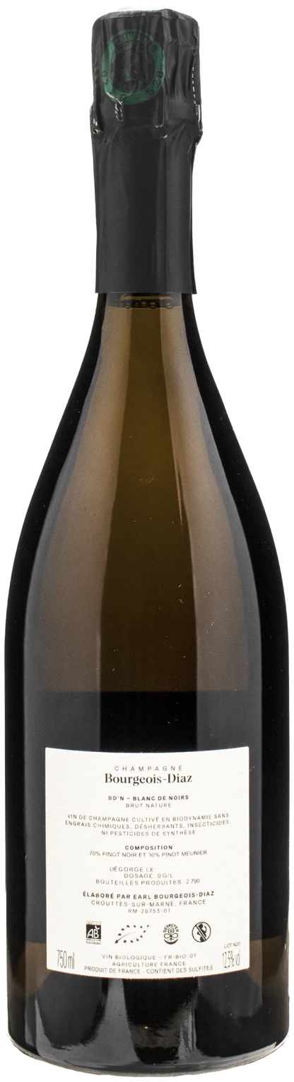 Bourgeois Diaz Champagne BD'N Blanc de Noirs Brut Nature - immagine 2