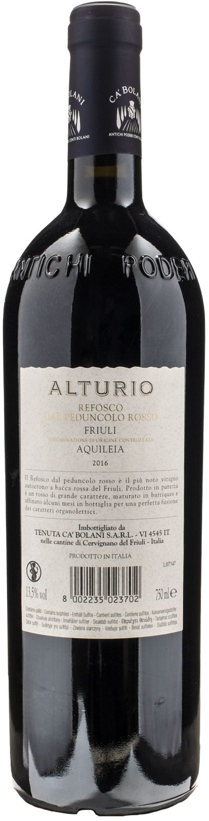 Ca' Bolani Alturio Refosco 2016 - immagine 2