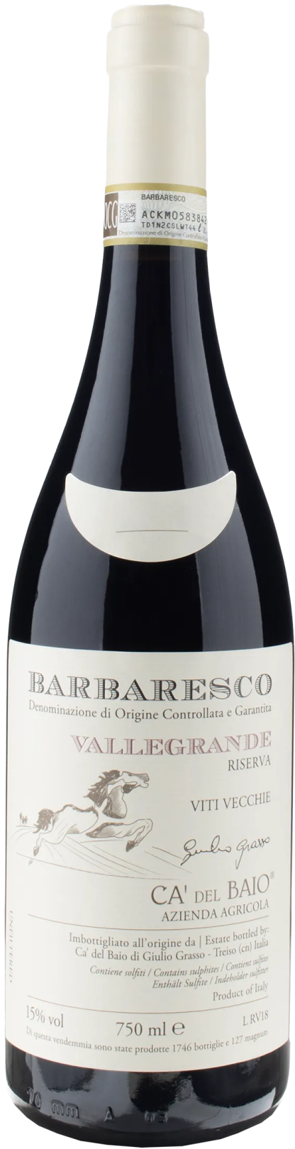 Cà del Baio Barbaresco Vallegrande Riserva Viti Vecchie 2018