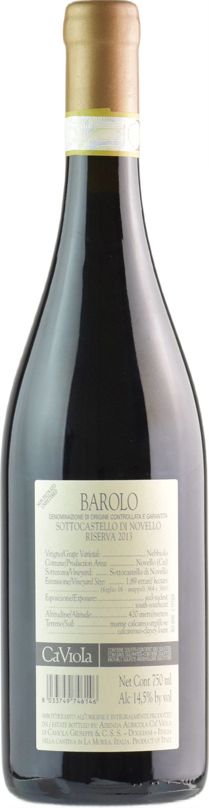 Ca' Viola Barolo Sottocastello di Novello Riserva 2013 - immagine 2