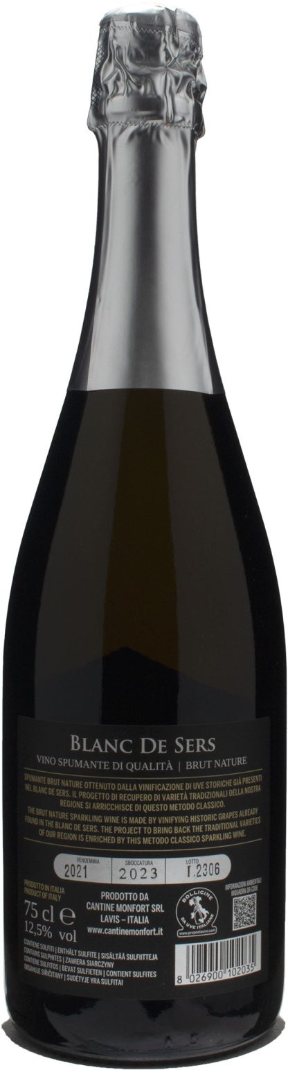 Cantine Monfort Blanc de Sers Brut Nature 2021 - immagine 2