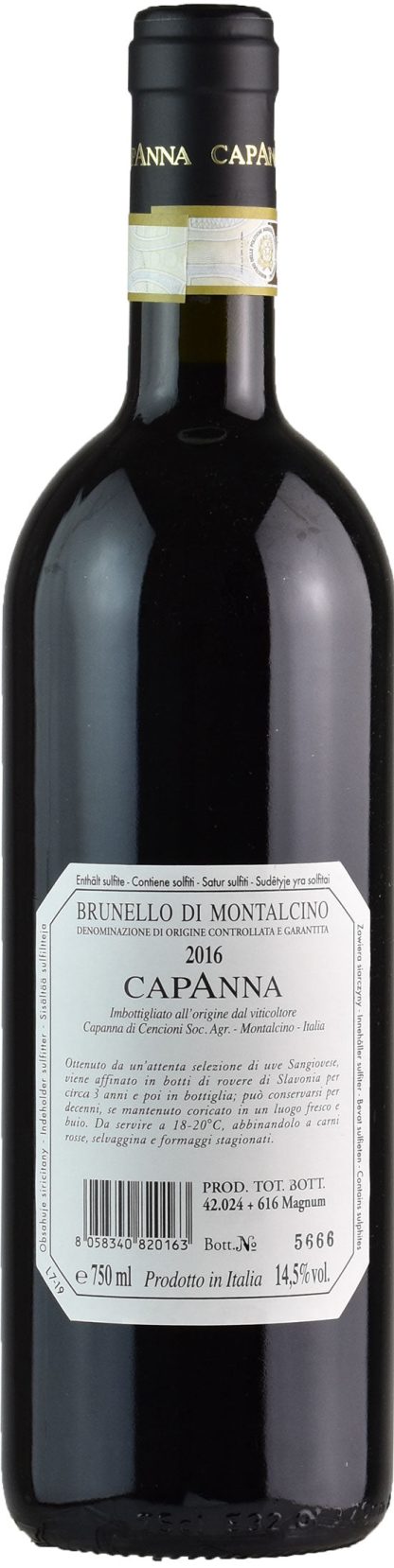 Capanna Brunello di Montalcino 2016 - immagine 2