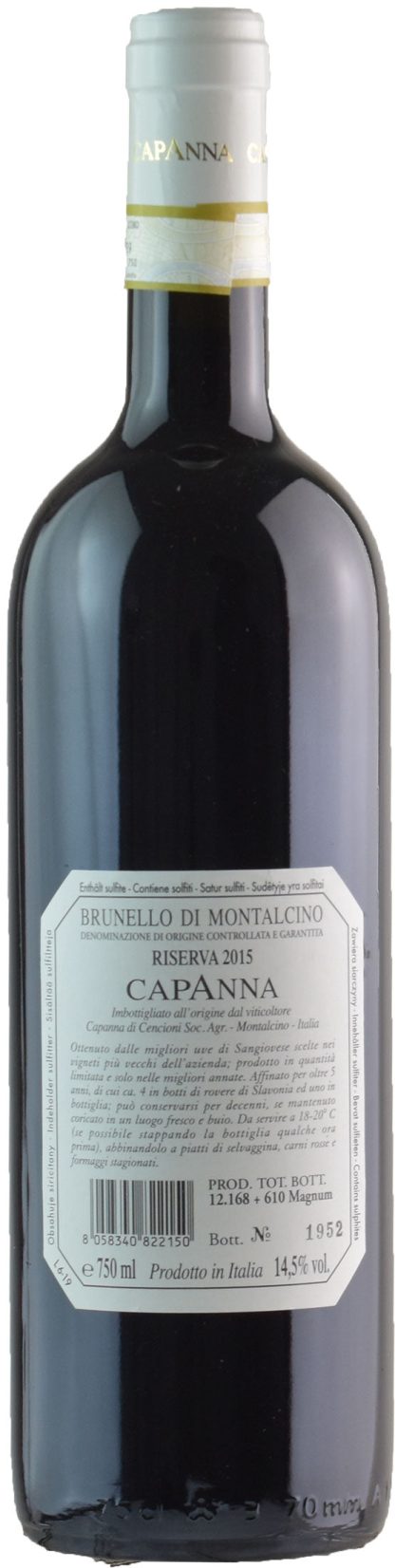 Capanna Brunello di Montalcino Riserva 2015 - immagine 2