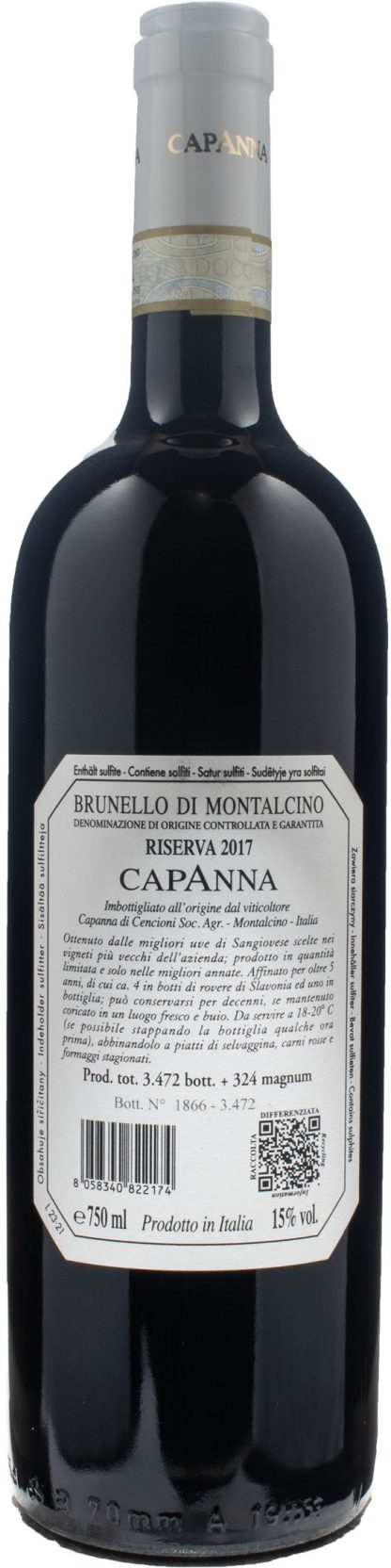 Capanna Brunello di Montalcino Riserva 2017 - immagine 2