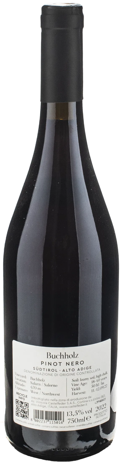 Castelfeder Pinot Noir Buchholz 2022 - immagine 2