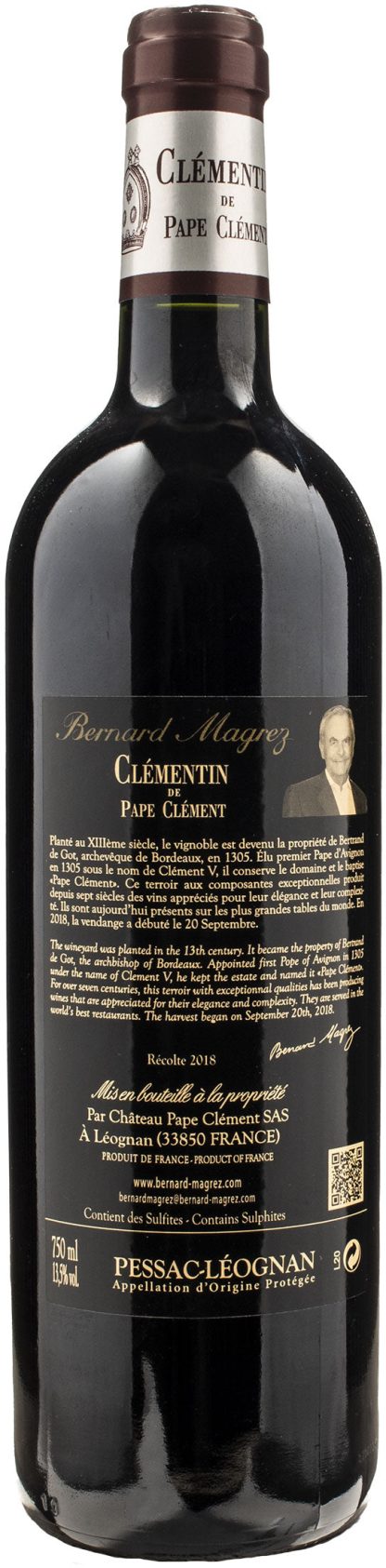 Chateau Clémentin de Pape Clément Pessac Léognan Rouge 2018 - immagine 2