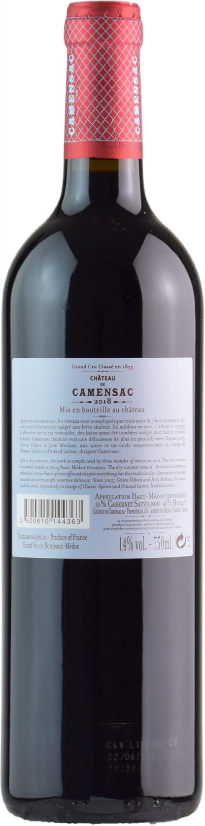 Chateau de Camensac Grand Cru Haut-Medoc 2018 - immagine 2