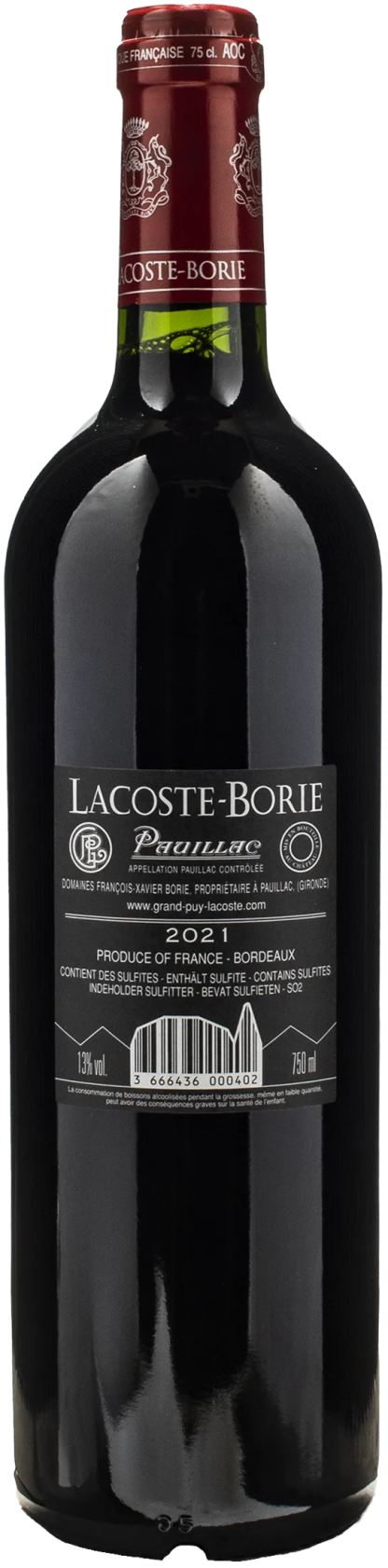 Chateau Grand-Puy-Lacoste Lacoste Borie Pauillac 2021 - immagine 2