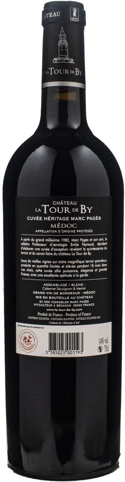 Chateau La Tour de By Mèdoc Marc Pagès Cuvèe Hèritage 2019 - immagine 2