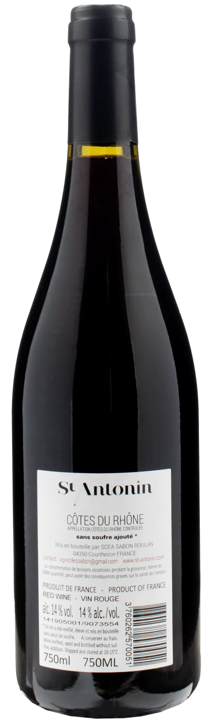 Clos St Antonin Cotes du Rhone Sans Sulfites Ajoutés 2022 - immagine 2