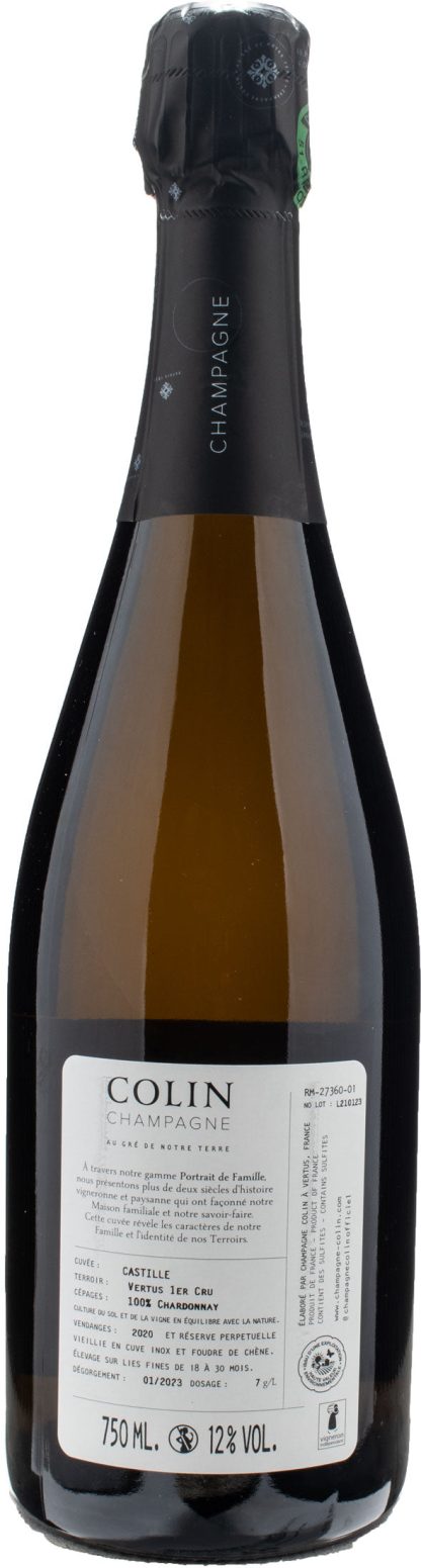 Colin Champagne 1er Cru Blanc de Blancs Castille Chadonnay Vertus - immagine 2