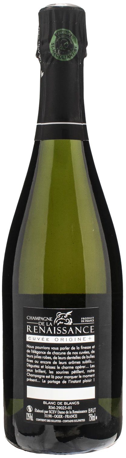 De la Renaissance Champagne Blanc de Blancs Cuvèe Origine + Brut - immagine 2