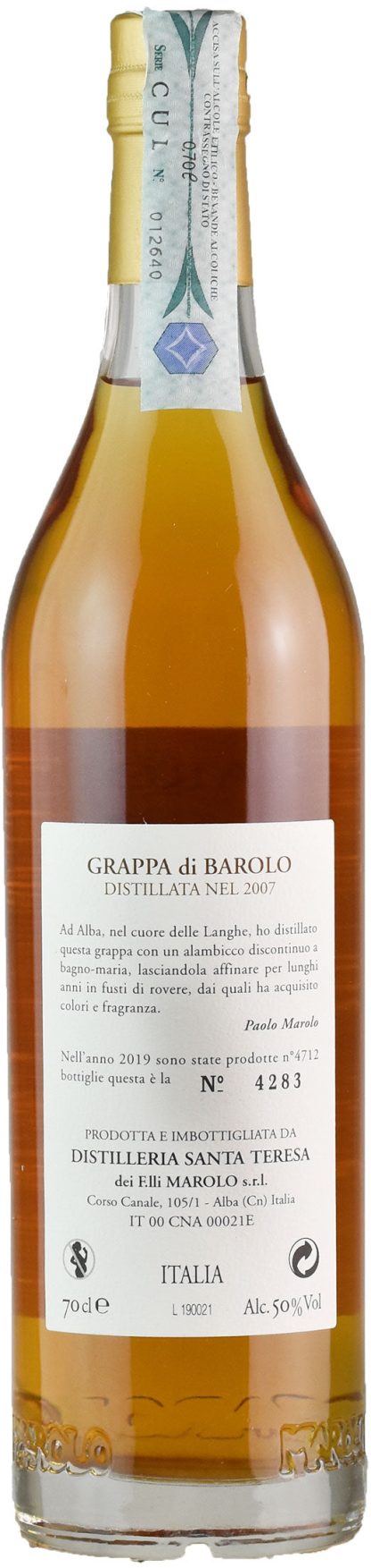 Distilleria Marolo Grappa di Barolo 12 Y.O. - immagine 2