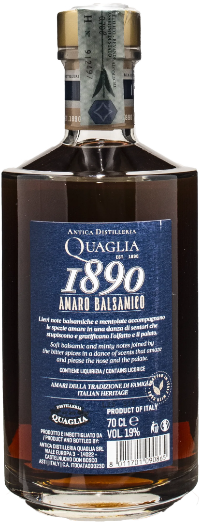 Distilleria Quaglia Amaro Balsamico 1890 - immagine 2