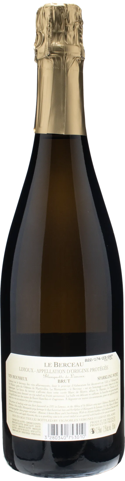 Domaine De Martinolles Blanquette de Limoux Le Berceau Brut - immagine 2