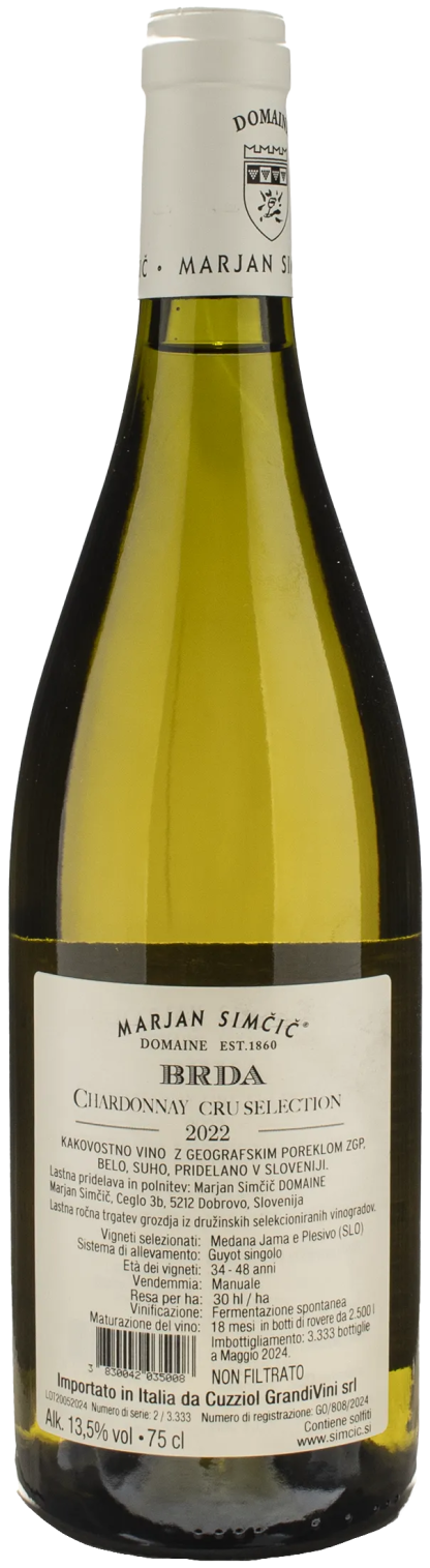 Domaine Marjan Simcic Chardonnay Cru Selection BRDA 2022 - immagine 2