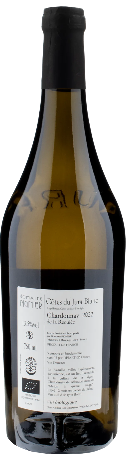 Domaine Pignier Cotes du Jura Chardonnay Reculée 2022 - immagine 2