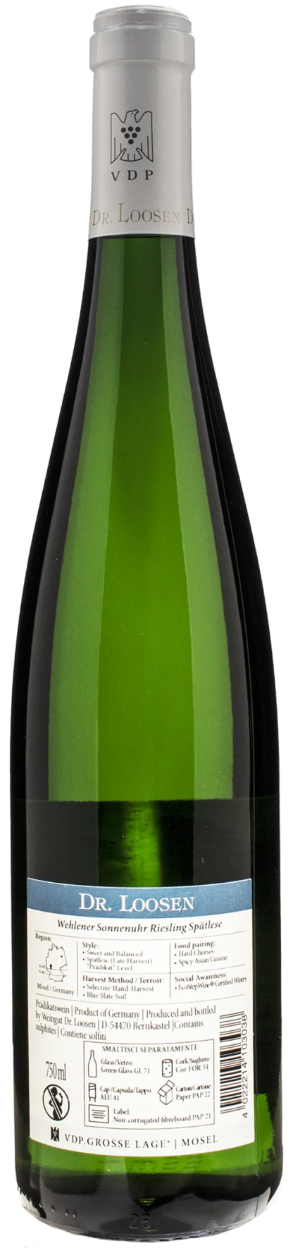 Dr. Loosen Wehlener Sonnenuhr Riesling Spatlese 2020 - immagine 2