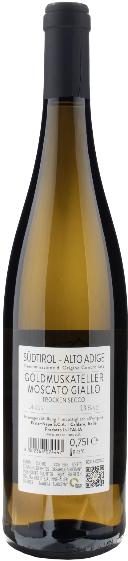 Erste Neue Moscato Giallo Secco 2023 - immagine 2