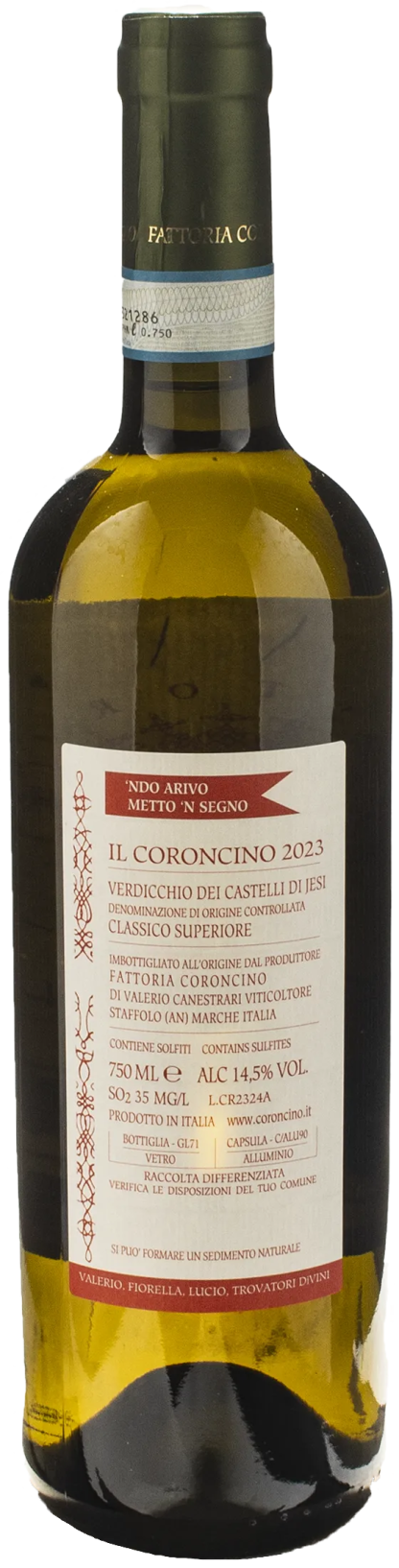 Fattoria Coroncino Verdicchio dei Castelli di Jesi Il Coroncino 2023 - immagine 2